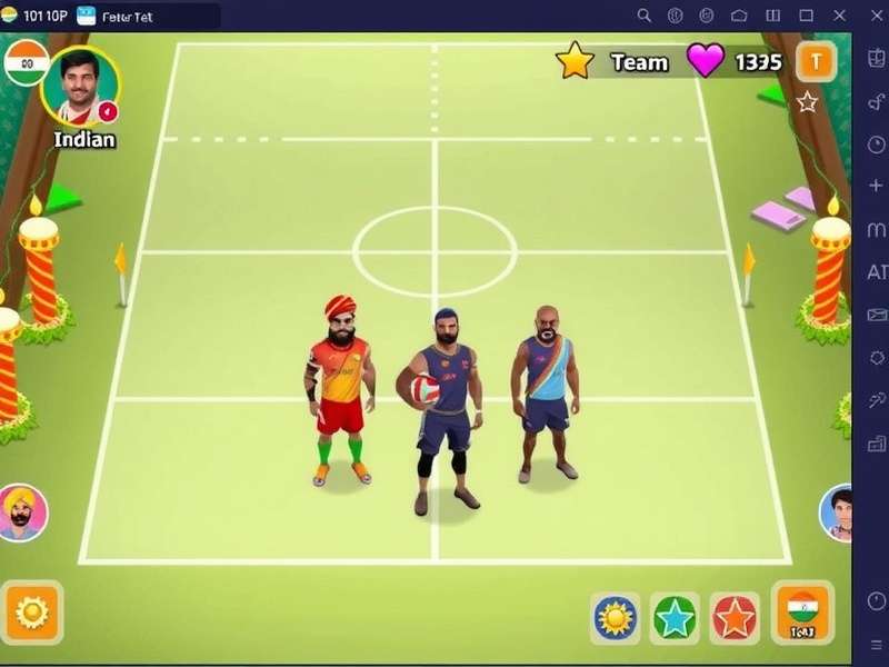 Volley Heroes Pinnacle character selection screen showing diverse Indian avatars